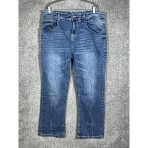 Axe & Crown Slim Boot Jeans Mens Size 40x32 Stretch‎ Blue Denim